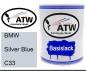 Preview: BMW, Silver Blue, C33: 1L Lackdose, von ATW Autoteile West.